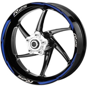 Resim Deeb Yamaha R25 Jant Şeridi Reflektif Mavi Beyaz Model S 