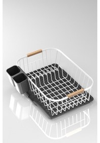 Resim Teknotel Tek Katlı Bulaşıklık Tabaklık Oluklu Tepsi Bulaşık Kurutmalık Beyaz Kb088 Beyaz 