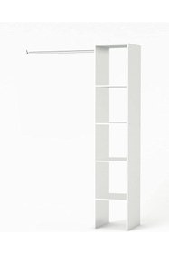 Resim Tdesigno Eliz Açık Giyinme Dolabı - Gardırop Beyaz 120 cm 