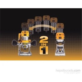 Resim Dewalt 900W El Frezesi 2 Adet Hassas Ayarl Paralel Kesme Kılavuzu D26204K-QS 