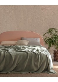 Resim Madame Coco Lucille Çift Kişilik Yatak Örtüsü Haki 
