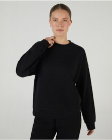 Resim Skechers W Essential Crewneck Sweatshirt Kadın Siyah Sweatshirt S242109-001 Siyah 