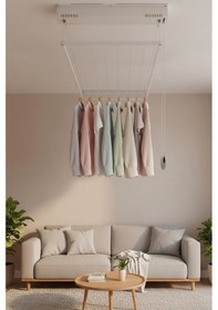 Resim Askur Elbise Kurutmalığı 70x144 cm – Manuel Yükseklik Ayarlı 