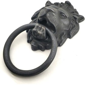 Resim shopwave Antika Tarz Dekoratif Pirinç Kapı Tokmağı, Taktak - 102x130 Mm, Oksit 