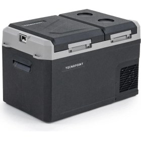 Resim Tecnopoint Çift Kapaklı 40 Litre Taşınabilir Araç Buzdolabı 12V/24V/220V Uyumlu 