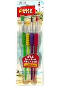 Resim Altıs Neon 4'Lü Fırça Seti 
