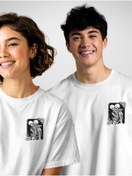 Resim Etiole Studio LOVETOTHEDEATH Sevgili Kombin Tişörtü | Sevgili Tişört Kombini – Unisex Oversize 