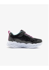 Resim Skechers Infinite Heart Lights - Fresh Love Kız Çocuk Siyah Işıklı Spor Ayakkabı Karışık Çok Renkli 