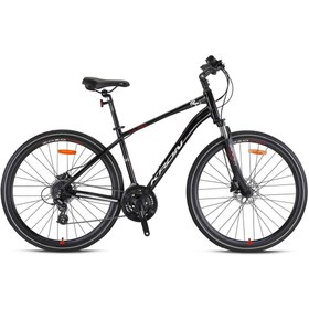 Resim Kron Tx 150 28" Jant Trekking 16 Kadro 24 Vites Hd Şehir Bisikleti Siyah Kırmızı 