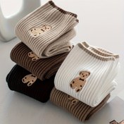 Resim 5'li Paket Unisex Sevimli Ayı Yüz Çorap - Yumuşak Orta-Baldır Boyu, Bej/Beyaz/Kahverengi/Siyah - Kore Cilt Bakım Temalı, Kadınlar, Erkekler ve Gençler İçin - Doğum Günü, Sevgililer Günü için Mükemmel Hediye 