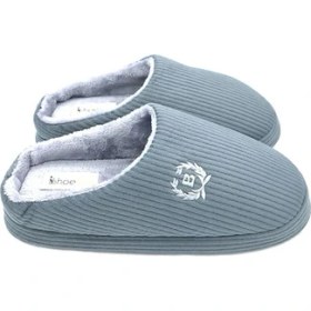 Resim Shoemio Bogart Mavi-Gri Erkek Ev Terliği 