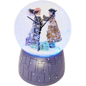 Resim Büyük Boy Kış Masalı Temalı Pilli Kar Küresi 