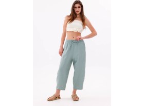 Resim Genius Store Kadın Şalvar Cepli Ayrobin Şalvar Pantolon Ayarlanabilir Beli Lastikli Pantolon Kadın-Şalvar 
