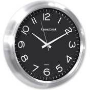 Resim Bahat Metal Çerçeveli Salon Ofis Siyah Duvar Saati 34 cm 