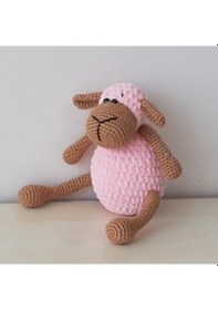 Resim Amigurumi Örgü Oyuncak Kuzu Pembe 