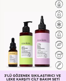 Resim Cosmkim 3’lü gözenek sıkılaştırıcı ve leke karşıtı cilt bakım seti 