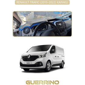 Resim Renault Trafıc 2015-2022 Kapaklıtorpido Koruma Halısı Bej Kenar 
