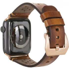 Resim bouletta Vigo Sport Toka Apple Watch Deri Kordon 42/44mm Rst2ef Taba 