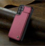 Resim Gaojunshop01 Galaxy Uyumlu A15 Cüzdan Tasarımı Kartlık Ayaklık Kılıf 