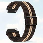Resim Sunshine022 Kahverengi 20mm Şeritli Nylon Kayış Ayarlanabilir Tokalı Unisex 