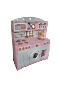 Resim Boyalı Ahşap Oyuncak Eğlence Mutfak Seti 