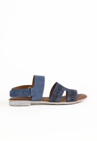 Resim Bueno Shoes Mavi Koyu Alf Süet Kadın Düz Sandalet 01we2304 