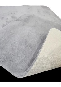 Resim 2 Li Banyo Paspası Klozet Set Puff Gri Desenli 