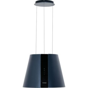 Resim Silverline 4386 Pure Plus Ada Tipi 60 cm Antrasit Mavi Davlumbaz 