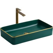Resim Turkuaz E-4071Y Tezgah Üstü Porselen Lavabo E-4071Y 