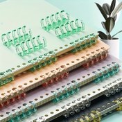 Resim 25 Adet Ayrılabilir Bağlama Halkaları - Dayanıklı Plastik Gevşek Yaprak Kağıt Klipsleri Kolay Düzenleme için, Ofis Gereçleri, Açma Halkası, Bağlama Klipsi Delme 