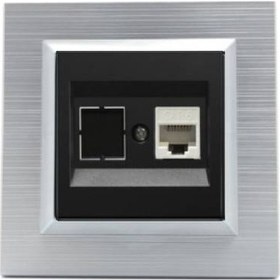 Resim Ovivo Quantum Cat6 Gümüş Tekli Data Prizi 