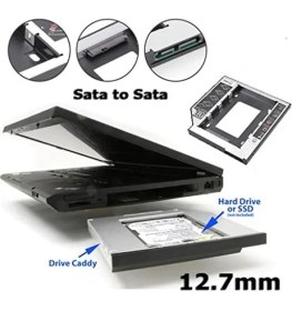 Resim AL-4717 12.7 mm Sata HDD Harddisk Caddy Kızak Kutu Laptop SSD Notebook Ikinci HDD Takma 