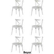 Resim Sweet Home 6 Adet Çapraz Bahar Sandalye 