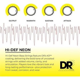 Resim AyrStore HI-DEF NEON Bas Gitar Telleri (NOB6-30) 