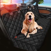 Resim Siyah Arka Koltuk Araba Matı Pet Mat Araba Koltuğu Oxford Kumaş Su Geçirmez Köpek Matı Köpek Araba Koruyucu Noel Hediyesi 