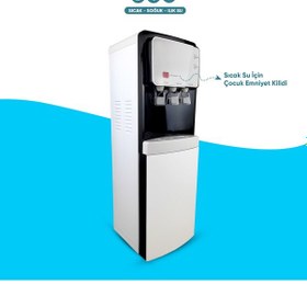 Resim Pompalı Sıcak Soğuk Ilık 3 Musluklu Arıtmalı Su Sebili - Beyaz Si 