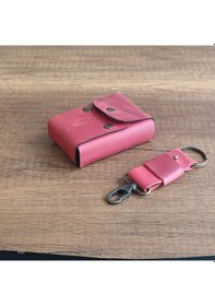 Resim Sumerian Leather Craft Klasik Deri Sigara Kılıfı Kırmızı 