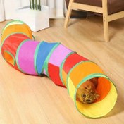 Resim Kat Oynama Tüneli, Bağlanabilir Kedi Tüneli Kedi Tüp Oyuncakları, Katlanabilir Matkap Deliği Yavru Renkli Pet Oyuncakları 