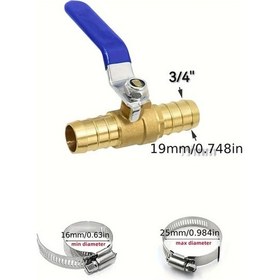 Resim Willowhaven 3/4 İnç Ve 5/8 İnç Pex Pirinç Tam Geçişli Vana 2 Paslanmaz Kelepçe Sıcak Soğuk Su Bahçe Sulama 