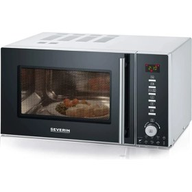 Resim Severin Severın, Mw 9663 3'ü 1 Arada Mikrodalga Fırın (900 W, Izgara ve Sıcak Hava Fonksiyonlu, Döner Tabla (Ø 24,5cm) ve 2 Izgara Rafı Dahil) Gümüş/siyah 