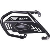 Resim Gp Kompozit Honda Forza 250 2025 Uyumlu Kapaklı Egzoz Koruma Demiri Siyah 