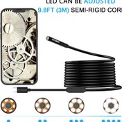 Resim ARDSU Pancellent 1080 p Endoskop Yılan Video Kamera Led'li 3 Metre 