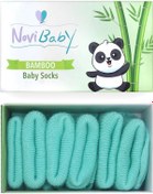 Resim Novibaby 3'lü Bambu Yenidoğan Bebek Çorabı I Sea Green I 0-6 ay "Karışık Renkli" 