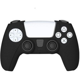 Resim Playstation 5 Dualsense Kontroller Matris Oyun Kolu Silikon Kılıf Siyah 