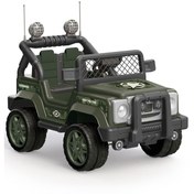 Resim Dolu Commando Uzaktan Kumandalı Akülü Araba Jeep Yeşil 12 Volt 