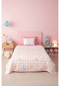 Resim Jours Pembe %100 Pamuklu Tek Kişilik Çocuk Nevresim Takımı Çok Renkli 