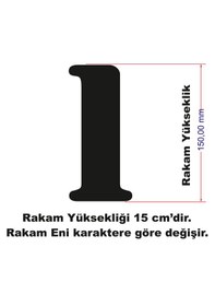 Resim Stencil Rakam Boyama Şablonu X018-sayı Rakam Yüksekliği 15 Cm 