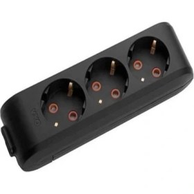 Resim Viko 3'lü Kablosuz Klemensli Priz Siyah 