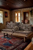 Resim mdhomecarpet Anadolu Şark Köşesi Takımı (70x190), Ev Mobilya, Şark Odası, Yer Minderi 4 Parça Süngerli 