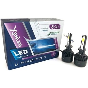 Resim H1 Photon Duo Led Xenon Beyaz Işık 12V H1 Led Xenon Şimşek Etkili 